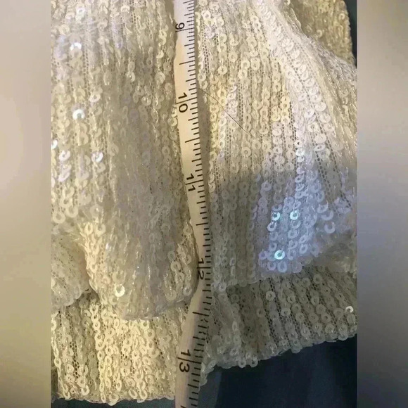 White Sequin Top - Picture 6 of 12